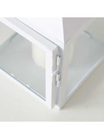 Boltze Laterne "Aberdeen" in Weiß - (B)12,3 x (H)21,5 cm