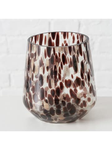 Boltze Windlicht ''Pimenta'' in Braun - (H)11 x Ø 10,5 cm