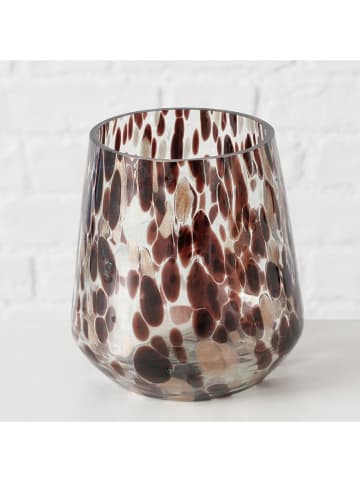 Boltze Windlicht ''Pimenta'' in Braun - (H)11 x Ø 10,5 cm