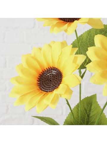 Boltze Topfpflanze "Sonnenblume" in Grün/ Gelb  - (H)33 x Ø 25 cm