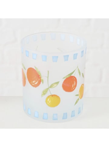 Boltze 4er- Set: Windlichter "Fruits" in Orange/ Gelb/ Hellblau