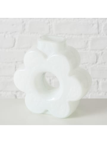 Boltze Wazony (2 szt.) "Loppy" w kolorze biało-zielonym - wys. 16 cm