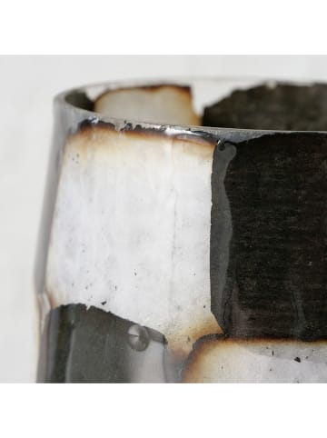 Boltze Windlicht ''Medo'' in Schwarz/ Weiß - (H)10 x Ø 9,5 cm