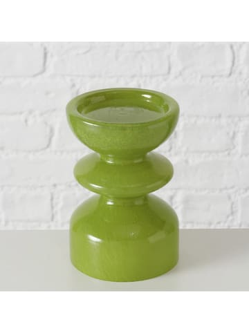 Boltze Kerzenleuchter "Peolina" in Grün - (H)15 cm