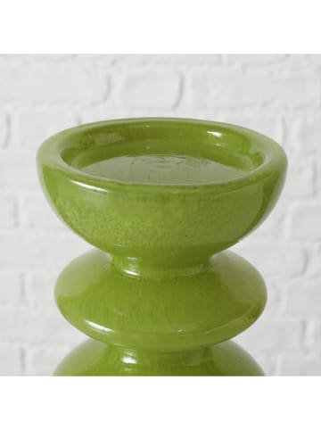 Boltze Kerzenleuchter "Peolina" in Grün - (H)15 cm