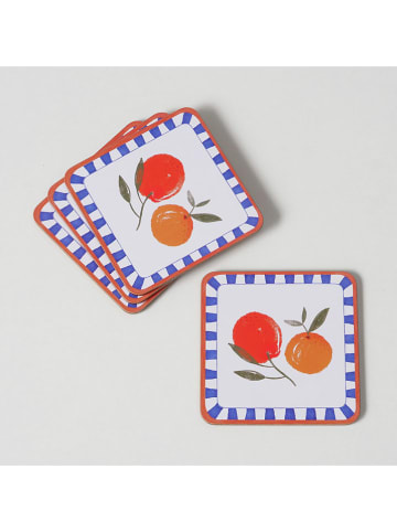 Boltze 2er-Set: Untersetzer "Fruits" in Bunt - (L)10,5 x (B)10,5 cm