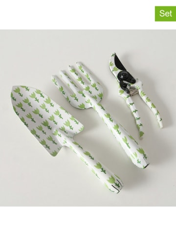 Boltze 3-częściowy zestaw ogrodowy "Blomma" w kolorze zielowym - wys. 18 cm