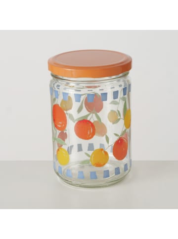 Boltze 2er-Set: Vorratsgläser "Fruits" in Orange/ Gold - 500 ml