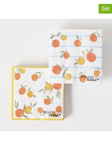 Boltze Serwetki (40 szt.) "Fruits" w kolorze pomarańczowo-żółtym