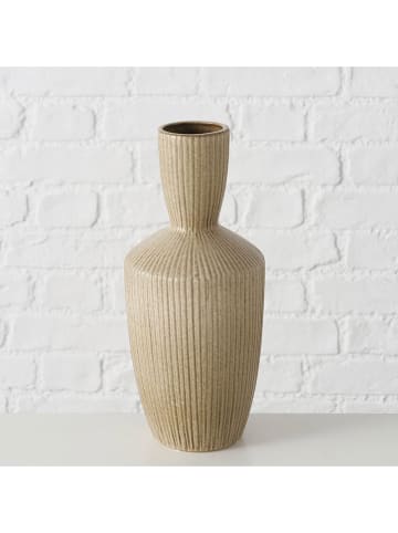 Boltze Vase "Oasis" in Hellbraun - (H)30 x Ø 13 cm