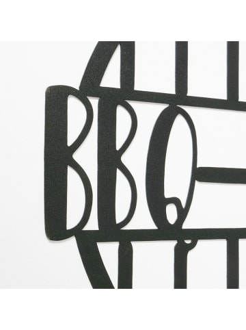 Boltze Schild "BBQ" in Schwarz - Ø 33,5 cm