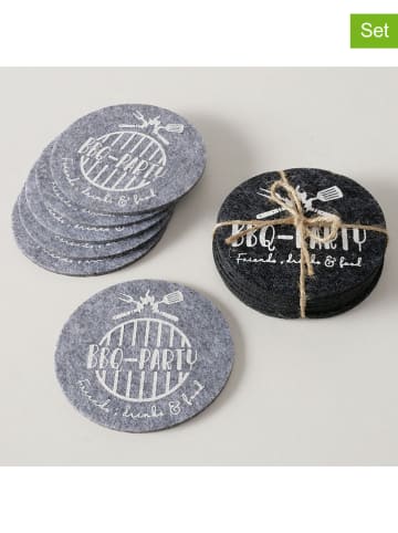 Boltze Podkładki (12 szt.) "BBQ" w kolorze antracytowo-szarym - 2 x 6 szt.