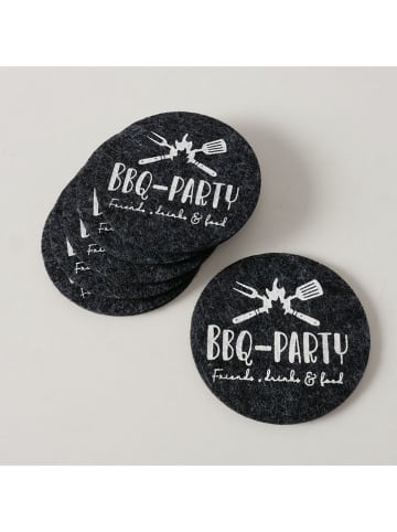 Boltze Podkładki (12 szt.) "BBQ" w kolorze antracytowo-szarym - 2 x 6 szt.