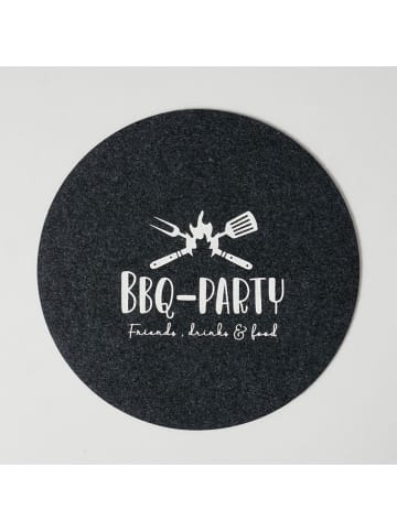 Boltze Podkładki stołowe (2 szt.) "BBQ" w kolorze szaro-antracytowym - Ø 38 cm