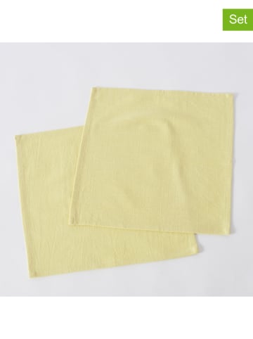Boltze 2er-Set: Servietten "Lenea" in Gelb - (L)40 x (B)40 cm