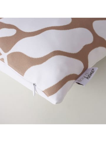 Boltze Poduszka "Tysko" w kolorze jasnobrązowo-białym - 45 x 45 cm