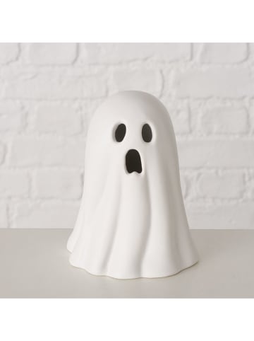 Boltze LED-Dekofigur "Ghostie" in Weiß - (H)12,8 cm