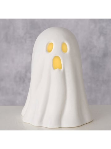 Boltze LED-Dekofigur "Ghostie" in Weiß - (H)12,8 cm
