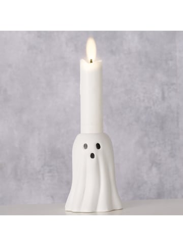 Boltze Kerzenleuchter "Ghostie" in Weiß - (H)7,5 cm