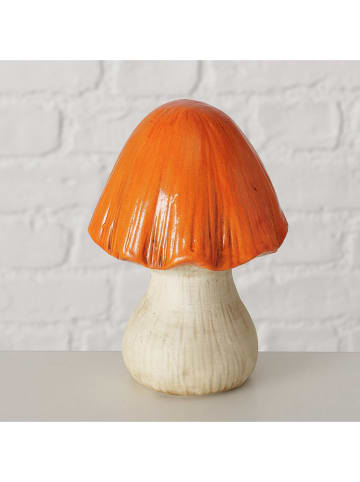 Boltze Dekoaufsteller "Zamo" in Orange/ Creme - (H)16 x Ø 11 cm