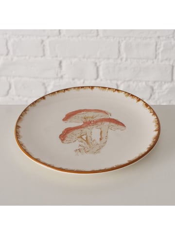 Boltze Frühstücksteller "Trinson" in Weiß/ Braun - Ø 20 cm