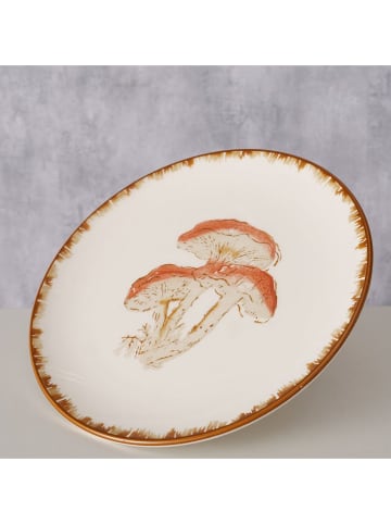 Boltze Frühstücksteller "Trinson" in Weiß/ Braun - Ø 20 cm