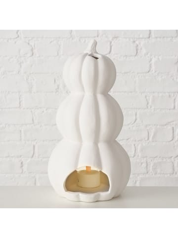 Boltze Świecznik "Curbana" w kolorze białym - wys. 25 x Ø 14 cm