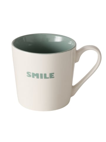 Boltze Tasse "Emile" in Weiß/ Grün - 390 ml