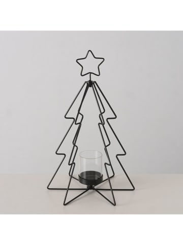 Boltze Kerzenleuchter "Jolando" in Schwarz - (H)37 cm