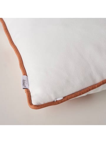 Boltze Kissen "Ginger" in Weiß/ Hellbraun - (L)45 x (B)45 cm