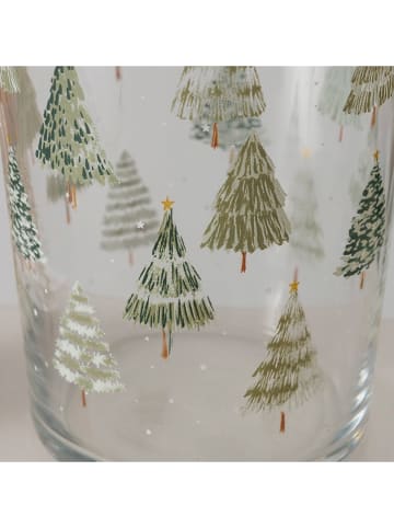 Boltze Trinkglas "Trimas" in Transparent/ Grün - (H)12 cm