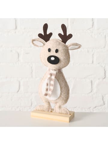 Boltze Dekofigur "Mailo" in Creme/ Braun - (H)28 cm