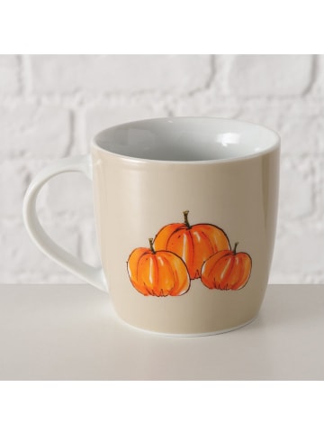 Boltze Tasse "Pumpkin" in Beige/ Orange - 330 ml