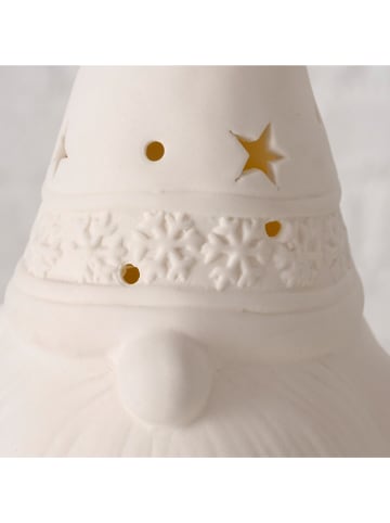 Boltze LED-Dekofigur "Tino" in Creme - (H)14 cm