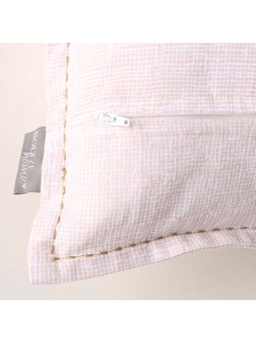 Boltze Kissen "Henry" in Weiß/ Hellbraun - (L)45 x (B)45 cm