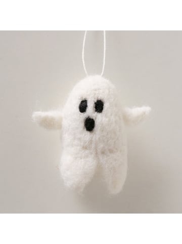 Boltze Zawieszka dekoracyjna "Geesty" w kolorze białym - wys. 6,5 cm