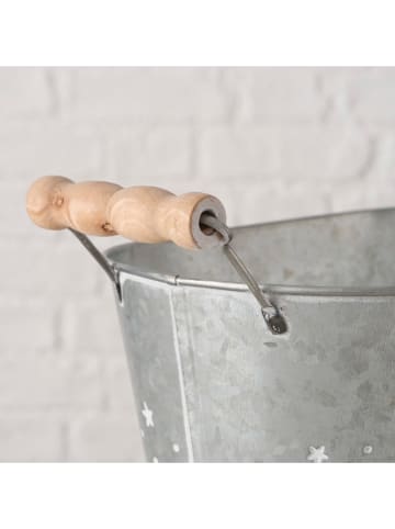 Boltze Übertopf "Skagen" in Hellgrau - (H)17 cm