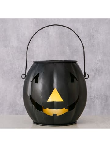 Boltze Windlicht ''Grimasi'' in Schwarz - (H)17,6 cm