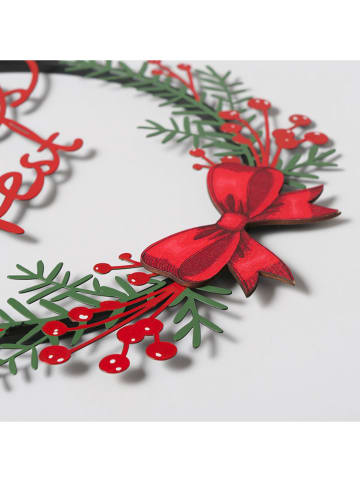 Boltze Dekoanhänger "Noelle" in Rot/ Grün - (H)30,5 cm