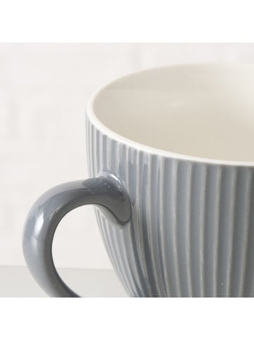 Boltze Jumbotasse "Ranura" in Grau - 420 ml