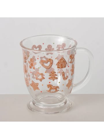 Boltze Tasse "Ginger" in Transpaerent/ Hellbraun - 490 ml