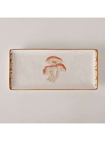 Boltze Servierplatte "Trinson" in Creme/ Braun - (L)35 x (B)16 cm