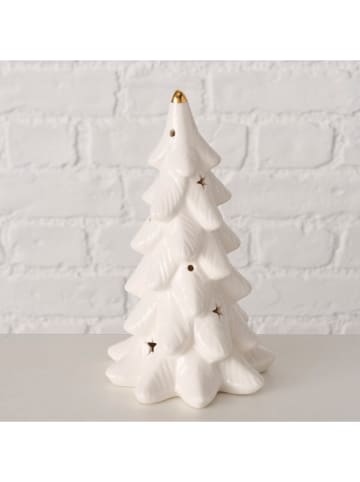 Boltze Dekoracja LED "Branca" w kolorze złoto-białym - 12 x 21 x 12 cm