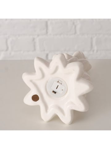 Boltze LED-Dekoaufsteller "Branca" in Weiß/ Gold - (B)12 x (H)21 x (T)12 cm