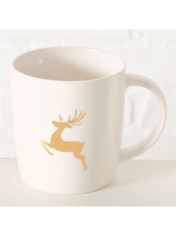 Boltze 4er-Set: Tassen "Brilly" in Weiß/ Gold - 320 ml