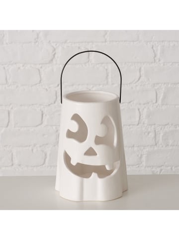 Boltze Świecznik "Bou" w kolorze białym - wys. 17,8 x Ø 14 cm