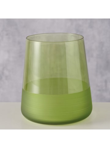 Boltze Trinkglas ''Moluna'' in Grün - (H)10,5 x Ø 9 cm