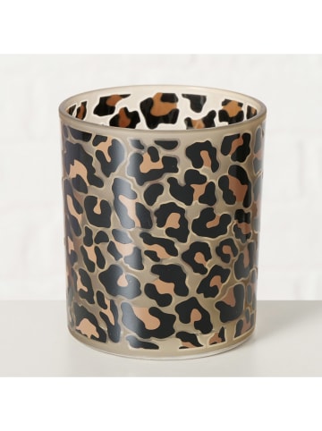 Boltze 2er-Set: Windlichter "Leony" in Beige/ Schwarz