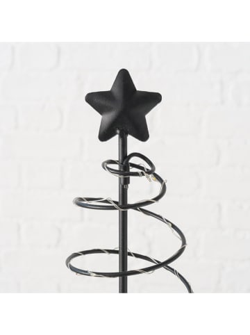 Boltze LED-Dekoaufsteller "Saturn" in Schwarz - (B)22 x (H)80 x (T)22 cm