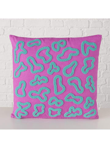 Boltze Kissen "Swirla" in Lila/ Türkis - (L)45 x (B)45 cm